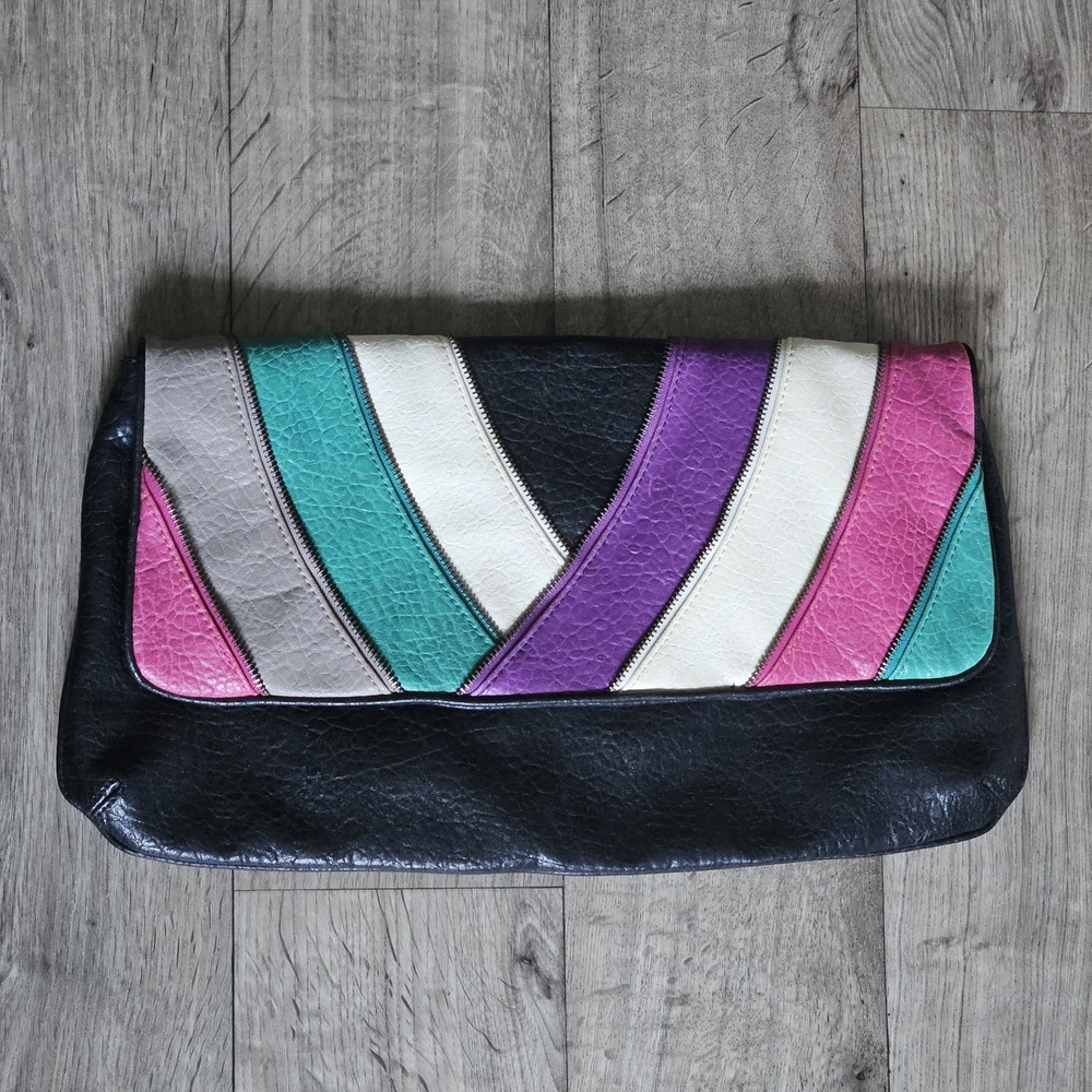 Large Jessica Simpson Body Clutch Leather